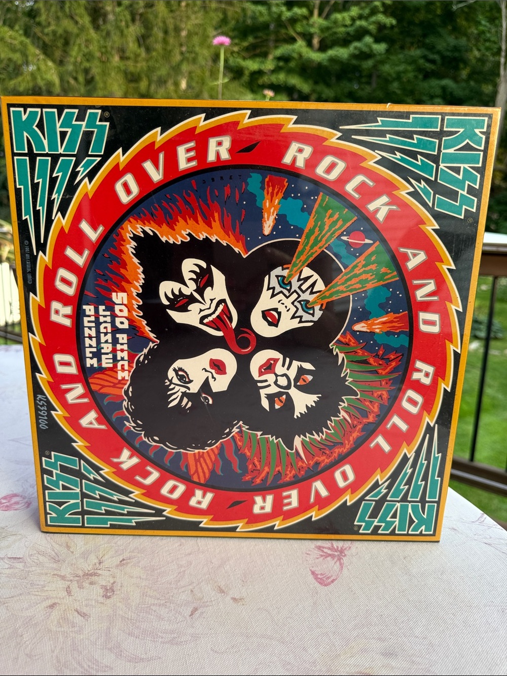 Kiss Multicolor Rock & Roll Puzzle, Black, Teal never opened